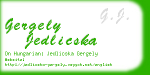 gergely jedlicska business card